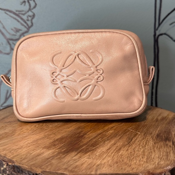 Loewe Pink Leather Clutch